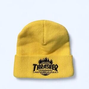 HUF x Thrasher Logo Beanie – Yellow/Black